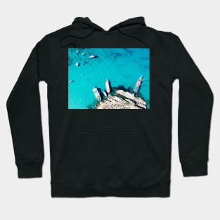 Aerial View of Boats Hoodie